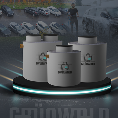 Oil separators for open gas stations, manual car washes, parking lots (200x mud area) - Designed for vehicle traffic